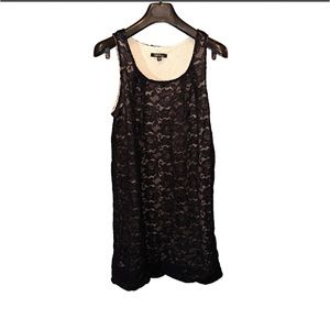 Onyx Black Lace Dress with beading Size 10
